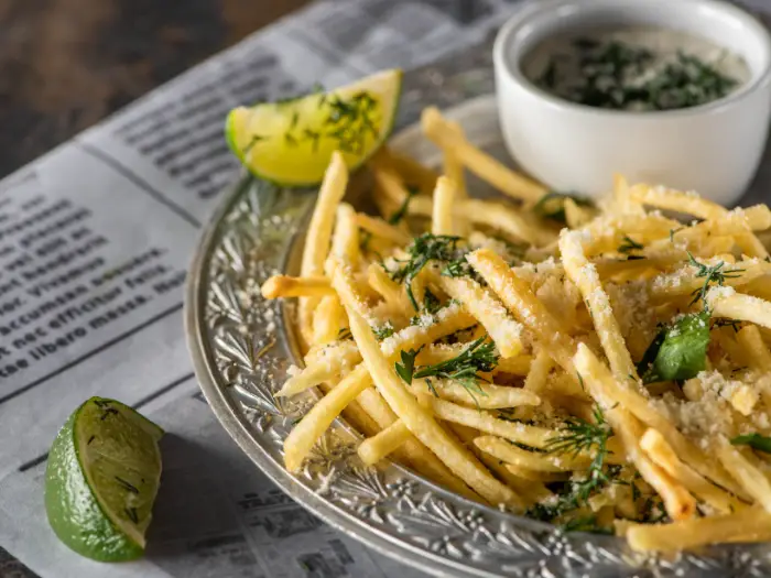 knoflook parmezaanse frites